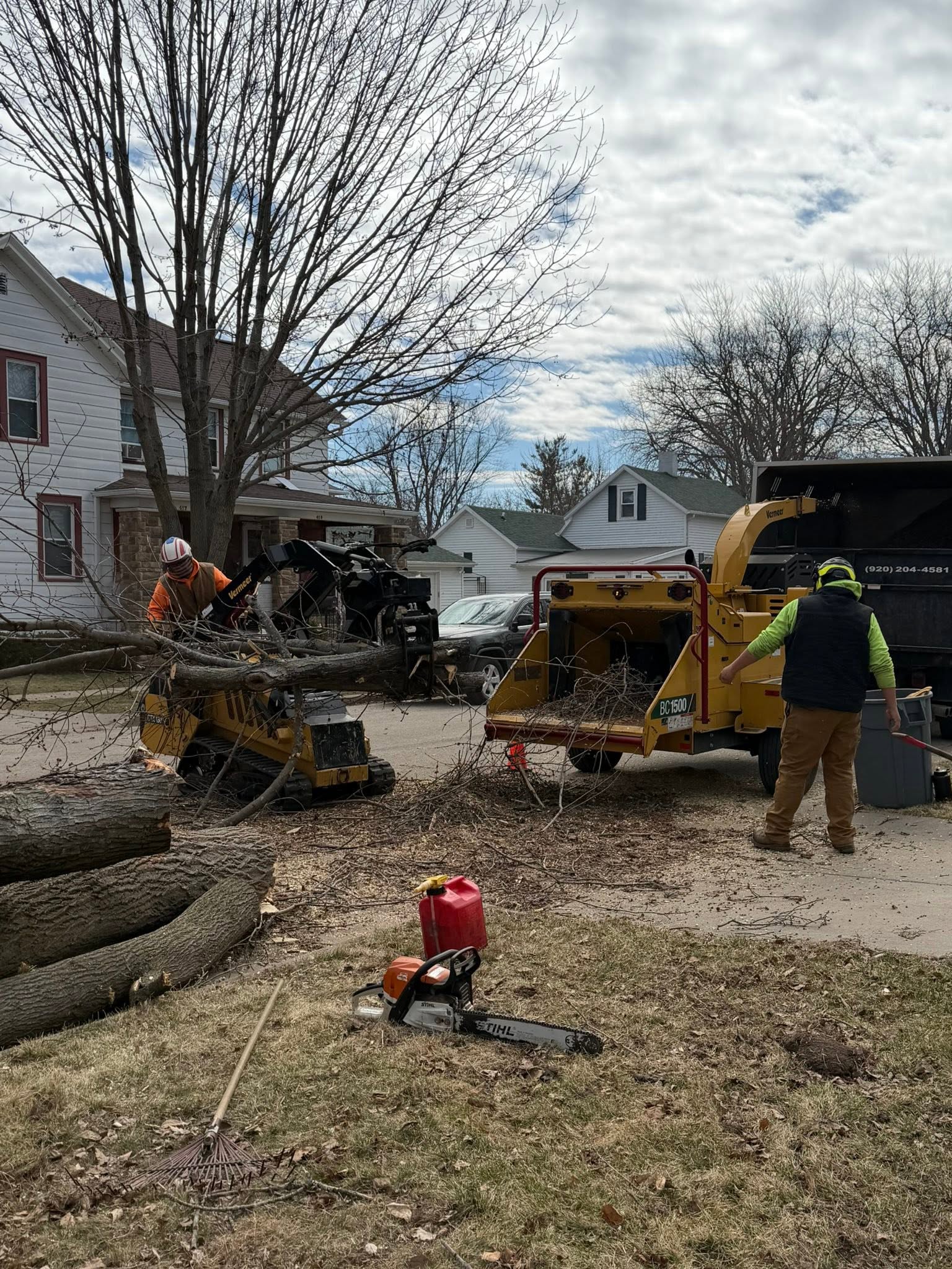 Crew processing tree branches